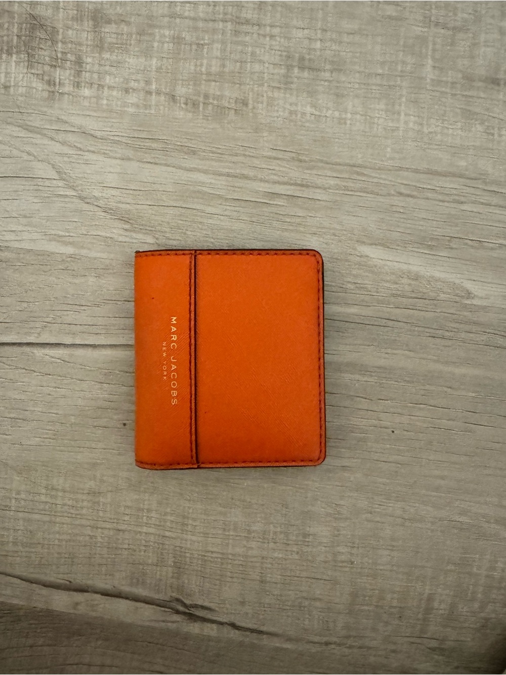 Marc Jacobs Vibrant Orange Leather Card Holder
